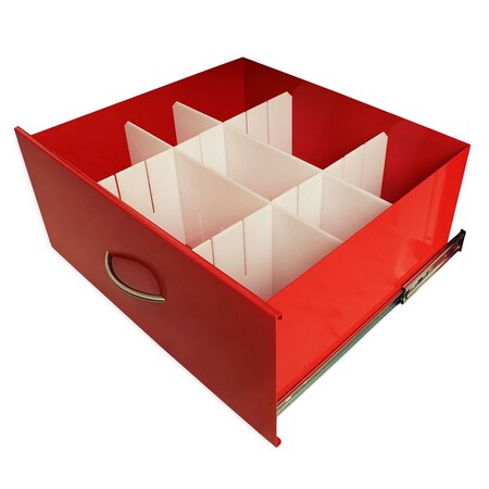Harloff Basic MDS24 Adjustable Plastic Divider Set, 9 or 12 Inch Drawers MD24-DIV9-B